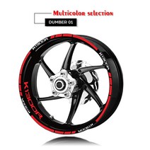 호환 새로운 오토바이 앞 뒤 림 휠 반사 스티커 데칼 타이어 로고 장식 키트 세트 BMW K1300R k1300 r, 01 XT-LQ-K1300R-RED