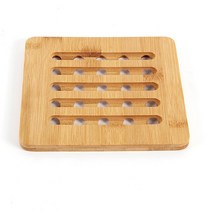 전통소반 다과상 호족반 손님 접이식 반상 전통 레트로Vacacro-대나무 원형 테이블 매트 내열 두꺼운 패, 02 Square