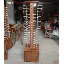 스탠드 회전식 거치대 안경 받침대 진열장 디스플레이, 다크72부