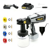 DELIXI-새로운 21V DC 리튬 이온 배터리 1000ML 용량 전동 공구 HVLP 무선 스프레이 건 가정용 및 야외용, 01 US