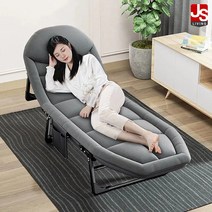 JS무역 접이식 침대 간이 경량 소파 미니 병원 의자 야전 매트리스 베드 휴대용 캠핑용 리클라이너 캠핑 이동식 싱글 1인용 각도조절 사무실 보조 [MD: djeo_3002E_Sq], 루니 리클라이너 침대