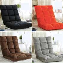 허리가 편한 각도 조절 1인용 등받이 좌식 의자 쇼파 베드 접이식 매트리스 수유 독서 좌식의자, 레드