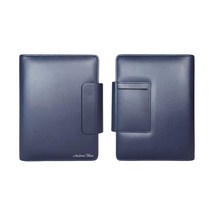 이니셜스 기본형 다이어리 / 이니셜 로고 각인 6공 가죽 플래너 2024 먼슬리 40절 32절 25절 B6 A5 리필 속지, 노블 와이드 기본형_네이비