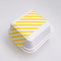 새담 유산지 스트라이프 옐로우 60장 / 애견 간식 미니 케익 포장 노루지