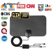 TV 안테나 2022 뜨거운 8K 디지털 TV 안테나 공중 HD 평면 디자인 25DB 높은 이득 HD TV DTV 상자 1500 마일 부스터 캐러밴 보트 자동차에 대 한 활성, 1. Antenna andAmplifier