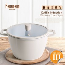 독일 크림 세라믹코팅 인덕션 24cm 곰솥냄비 러버코팅핸들/베이크라이트 소재/가스 핫플레이트 할로겐 인덕션 모든 열원가능/친환경 세라믹 코팅/PFOA 성분NO/신혼 냄비