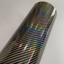 카본랩핑지 20cm 너비 홀로그램 탄소 섬유 비닐 시트 DIY 자동차 랩 필름 접착 스티커 데칼, 02 Silver_05 30cm x 300cm