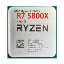 5800x AMD Ryzen 7 5800X R7 3.8 GHz 8 코어 16 스레드 CPU 프로세서 7NM L3 = 32M 100-000000063 소켓 AM, 한개옵션0