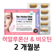 더 퍼펙트 스킨 히알루론산 히알산 히알루롱산 피부 속 촉촉 하루 1캡슐 피부 보습 도움 피쉬콜라겐 비오틴 셀렌 비타민A 비타민E 표피 수분 피부 장벽 달맞이꽃 종자유 스피루리나, 1박스, 700mg x 60캡슐 (하루 1캡슐)