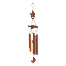 대나무 스타 5 튜브 바람 종소리 모바일 Windchime 교회 벨 매달려 장식, 한개옵션0