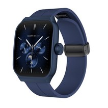 스마트워치 AMOLED 3D 유연한 디자인 스크린 블루투스 통화 심박수 IP67 방수 안드로이드 OA89 1.96 인치, 3.블루 실리콘
