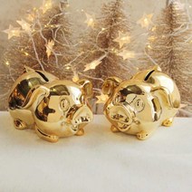 금전운을 부르는 황금돼지 도자기 저금통, 1개