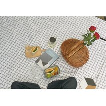 한강 나들이 캠핑 데이트용 피크닉 체크 돗자리 /주문전 필수문의 / 주말캠핑 휴양 바베큐캠핑 긴장완화