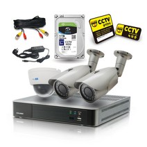 CCTV 자가설치 풀세트 카메라3개 (실외카메라2개.실내카메라1개) 선명하고 깨끗한 디지털 풀HD영상 10m케이블 카메라 어댑터 제공, 1TB