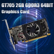 GT705 Graphics Card 2GB GDDR3 64BIT 810Mhz PCIE 2.0 HDMI-Compatible VGA Video Card ASUS Colorful Mo, 01 Black
