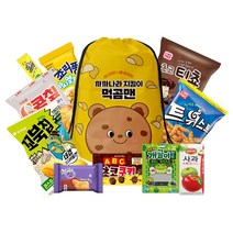 까까나라 먹곰맨 비닐백팩 과자 세트 10P, 먹곰맨 세트 10p