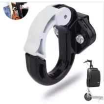 [브라운마켓] 킥보드 고리 잠금형고리 금속고리 알루미륨합금 전동킥보드/스쿠터/자전거 후크 샤오미 M365, 블랙