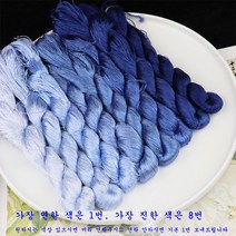 SKANDSALO 자수실 실크 꽃감은 diy수공예제작 재료 부품 전통자수 수선 자수 그러데이션색 견사, T04-묵란1대개