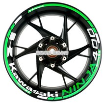 가와사키 닌자250 400 650 Z250 400 650 800 900 1000 ZX636 빛반사 휠스티커 레터링 튜닝 필름 커스텀 파츠 리플렉티브 방수, ninja400 세트