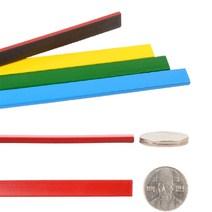 칼라 자석 스틱 고무 자석판 붙이는 자석 줄 제작 만들기 테이프 스티커 막대 교육용 다목적 DIY 소품 4P