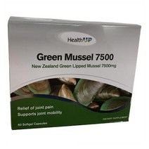 HEALTH UP GREEN MUSSEL OIL 헬스업 그린머슬 7500 초록잎홍합 뉴질랜드 60정