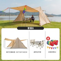 거실형 텐트 가족 글램핑 대형 캠핑 장박, 패키지 B