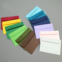 메리토리오 고급칼라봉투 (95x67mm) 50매묶음, 밍크지120g (청록색)
