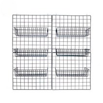 메쉬망 네트망 진열대 후크 대형, 블랙 100x30cm