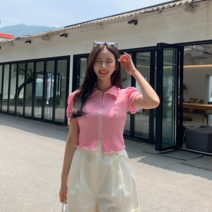 얀새 썸머 집업 니트