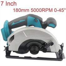 컷쏘 Makita 18V 배터리 사용 무선 전기 원형톱 1200W 180mm 각도 조절 가능 목공 드릴 프로, 01 no battery