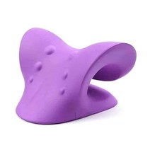 목 어깨 스트레처 이완제 경추 척추지압 요법 견인 장치 베개 통증 완화 경추 정렬 선물, [04] purple