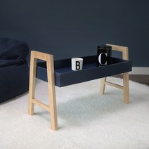 벤트리 원목 수납선반 4color 화분 선반 소품수납 (고무나무 원목), 네이비