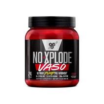 BSN N.O.-XPLODE Vaso 운동 전 파우더 8g L-시트룰린 및 3.2g 베타알라닌 에너지 맛: 정글 주스 24회 분, 한개옵션0