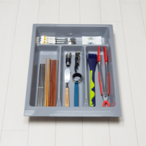 서랍수저분리함 400 트레이 씽크대서랍칸막이 서랍용수저통 멀티수납 수저정리함 다용도수저함, 화이트, 1개