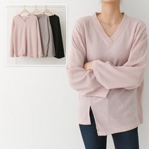 무지브이넥골지니트탑 20DC03P 빅사이즈 여성의류