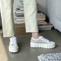 홍대언니 여성 레이스 통굽 스니커즈 CA33A5203 (4cm)