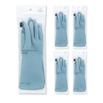 생활공작소 라텍스 고무장갑 M, 5개, 파스텔블루, 대(L)