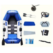 공기주입식 고무보트 1.75M 소형 미니 바다 민물 낚시 레저 배, 목재데크