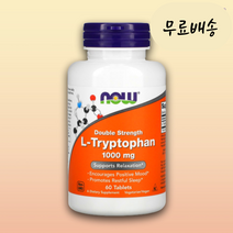 나우푸드 트립토판 트립신 l트립토판 음식 효능 1000mg 60정, 60개