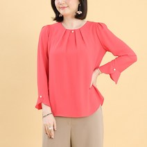 애비뉴투지 엄마옷 진주 핀탁 셔링 여성 봄 가을 나팔 소매 긴팔 블라우스 B04228 50대 60대 중년여성