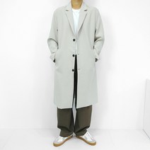 로니제이 남자 봄 가을 간절기 싱글버튼 오버핏 롱코트