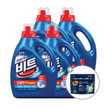 비트 딥클린파워 액체세제 일반 3L 용기 x 4개 + 세븐랩 캡슐세제 3입 x 1개