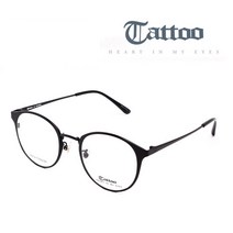 타투Tattoo 타투안경 TA8088FT-C1 티타늄 원형메탈 블랙 동그란안경테