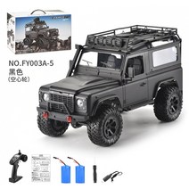 Fy003a5 112 RC카 풀 스케일 4wd 클라이밍 오프로드 차량 원격 제어 모형 모델 LED 조명 포함 24g, 4.black