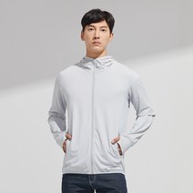 FANKE 여름낚시복 UPF50+ 바람막이 자외선 차단복 냉감 잠옷 여자 여름 자외선 남녀 공용, 남성-라이트실버, XL