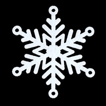 (디머스) 크리스마스 환경꾸미기 펠트 눈송이1번 10개입 가랜드 커피숍컵받침 등 사용