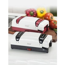 칼가는기계 자동 전동 칼갈이 독일 가정용 고속 나이프 그라인더 그라인딩 휠 스톤 그라인더 주방 나이프 다기능 완전 자동 소형 전기 나이프 그라인더 220V, [04] 흑백 + 예비 그라인딩 휠 4개 보내기