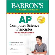 (영문도서) AP Computer Science Principles with 3 Practice Tests: With 3 Practice Tests Paperback, Barrons Educational Series