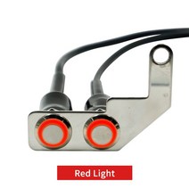 DC12V 스테인레스 스틸 스위치 온 오프 핸들 바 조절식 마운트 버튼 LED 헤드, 02 blue-2-light, blue-2-light