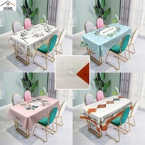 강력방수 디자인 식탁보 2인용8인용 가성비굿, 08_블루진 식탁보/4인용140*180/TK-152